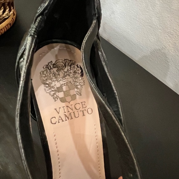 Vince Camuto BAYLE Wedge Heels Black with black sparkles jewel’s - Picture 12 of 12